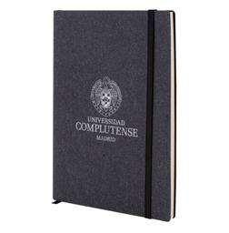 [UCM50663NE] Libreta A5 cuero reciclado